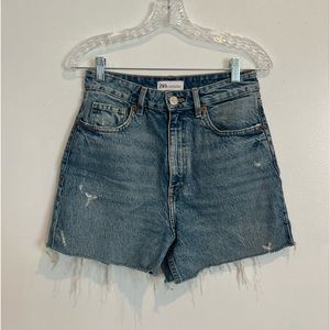 Zara High Waisted Cut Off Shorts